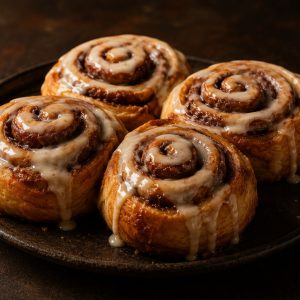 Rollos de canela con glaseado de vainilla